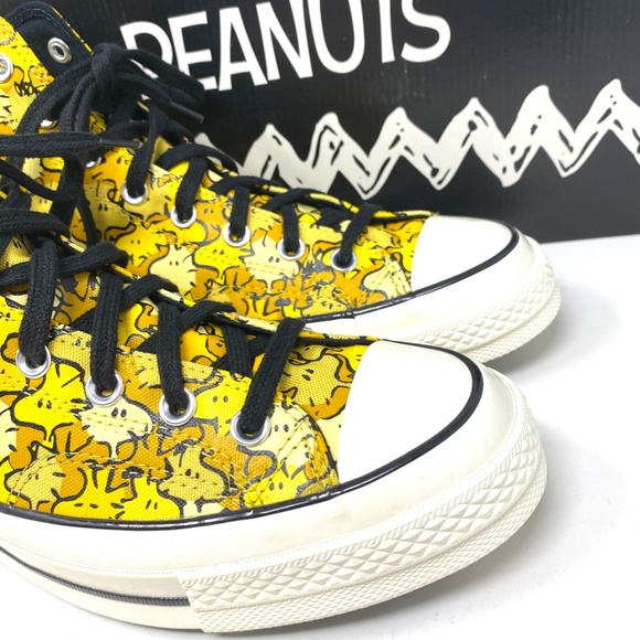 Converse x Peanuts Chuck 70 High Top Yellow Women’s Canvas Size Sneakers A01871C - Picture 6 of 10
